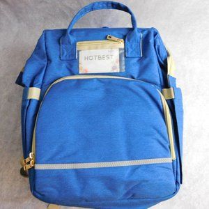 Hotbest 3 in 1 Diaper Bag, Backpack With Expanding Changing Area, Blue